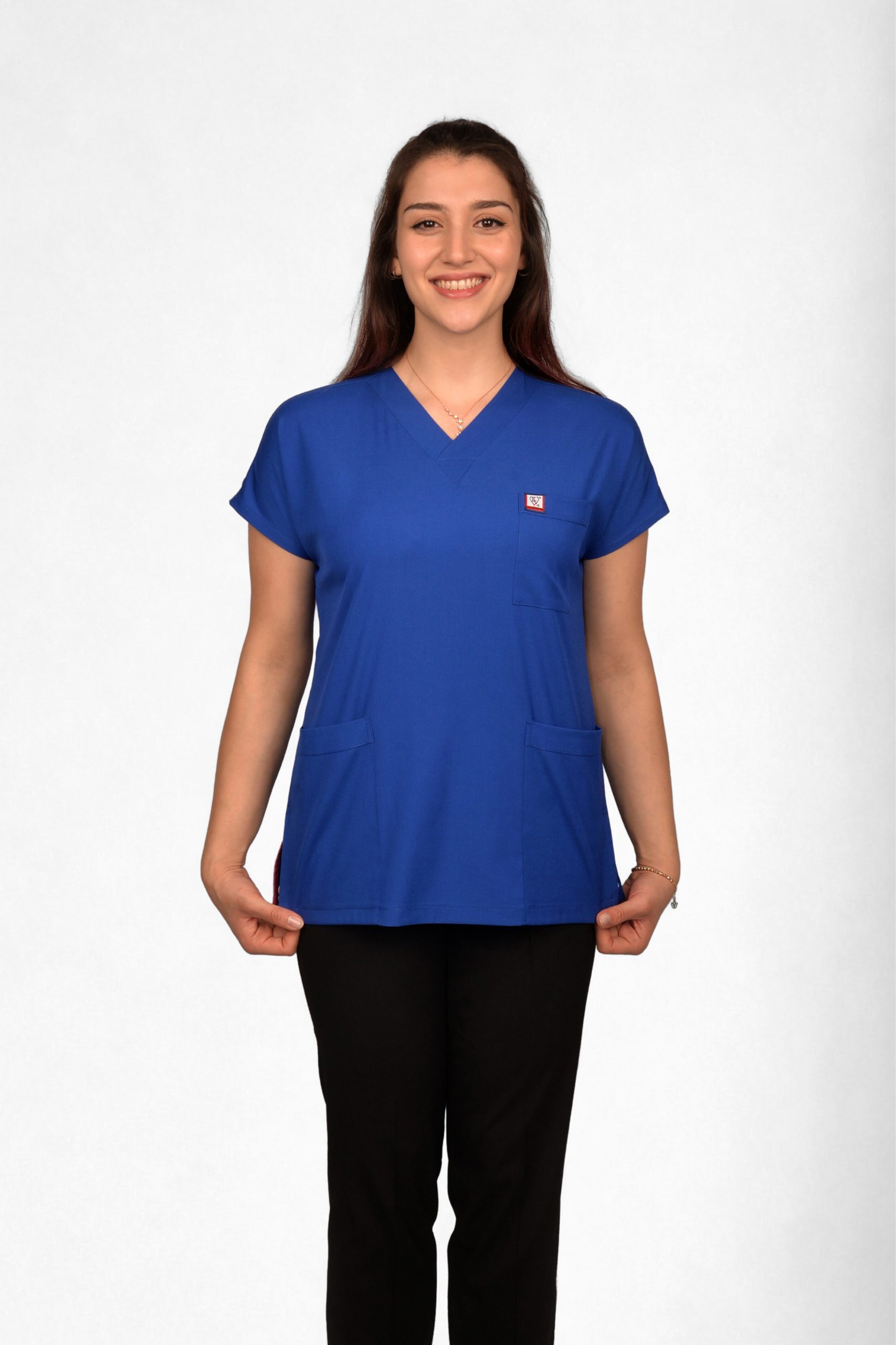 Untitled (4929 x 2048 px) - 3 Kadın Üniforma Üst Saks Mavisi - Görsel 1