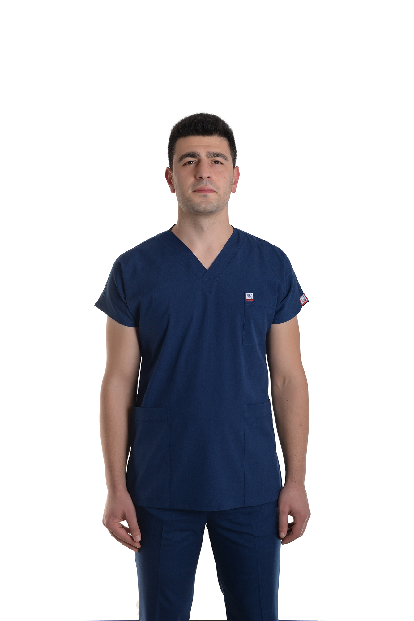 45 Klasik Erkek Likralı Üniforma Takım Mavi - Görsel 1