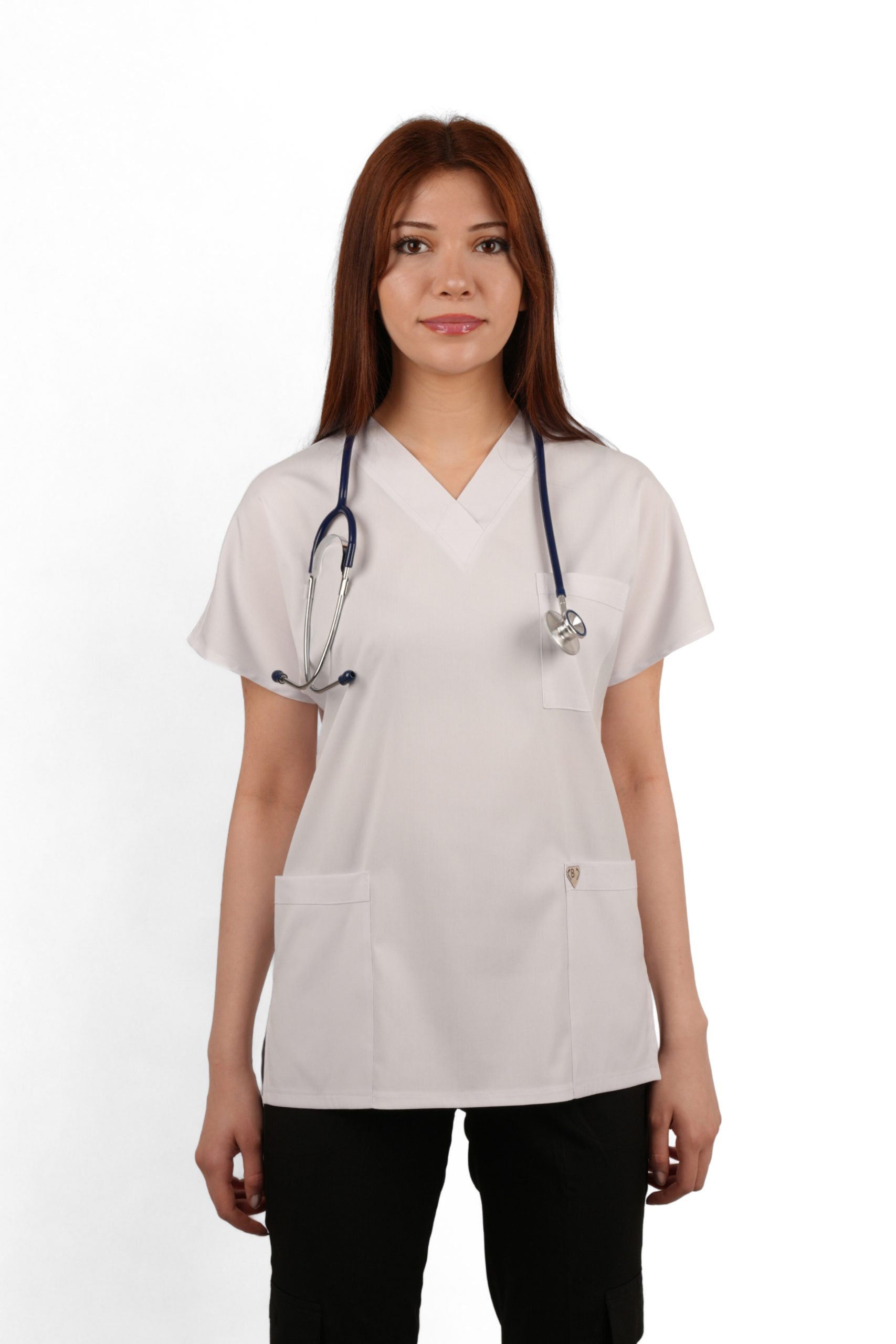 Untitled (4929 x 2048 px) - 6 Kadın Üniforma Üst Beyaz - Görsel 1